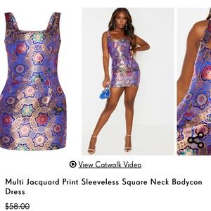 Multi color  jacquard dress